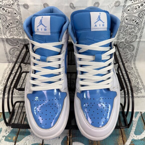 Nike Air Jordan 1 Mid 'Legend Blue' UNC Men's 10 Basketball Sneakers FZ2142-114 - Picture 7 of 9
